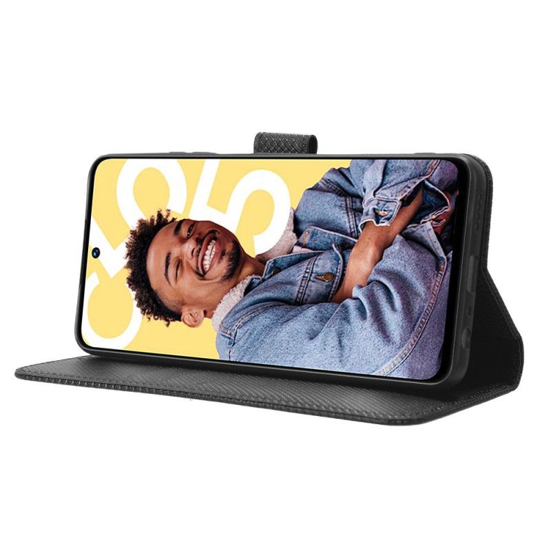 Obudowa Realme C55 Etui Na Telefon Portfel Z Paskiem O Teksturowanym Wzorze