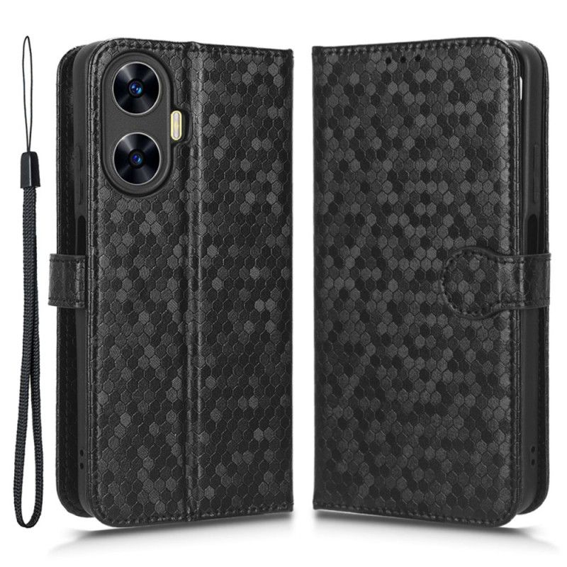 Pokrowce Realme C55 Błyszczące Kropki Z Paskiem