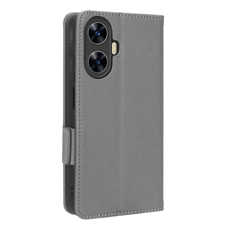 Skórzany Futerał Realme C55 Etui Na Telefon Cienki Portfel Z Paskiem