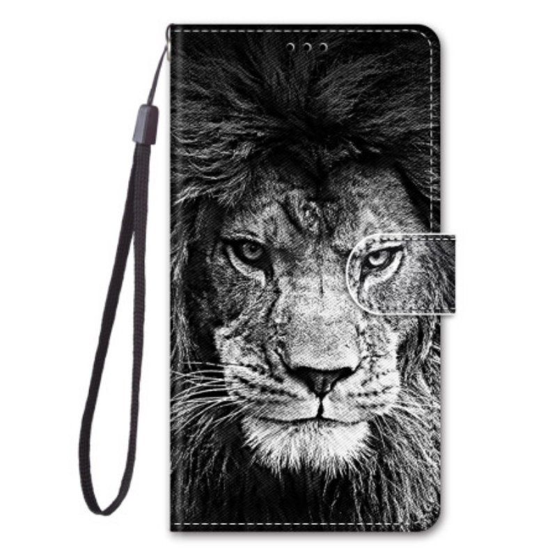 Etui Folio do Sony Xperia 10 IV z Łańcuch Smycz Lew