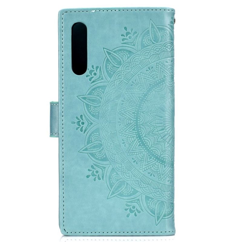 Etui Folio Honor 9X Pro Czerwony Szary Mandala Słońca Etui Ochronne