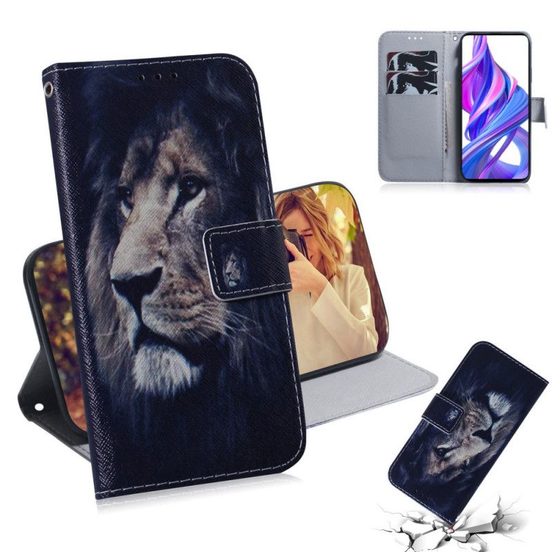 Etui Folio Honor 9X Pro Śniący Lew Etui Ochronne