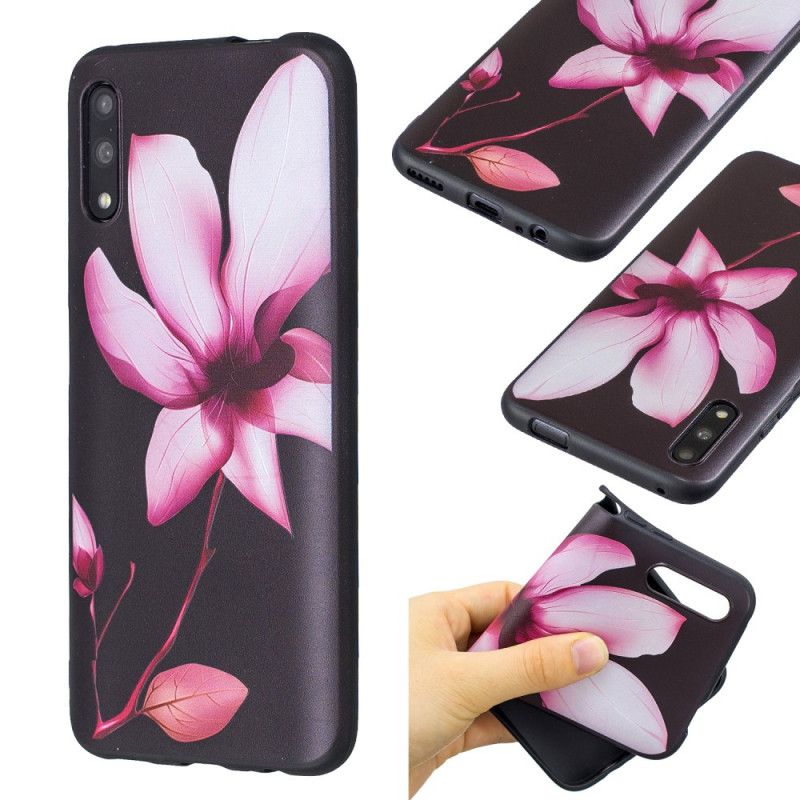 Etui Honor 9X Pro Tłoczony Różowy Kwiat