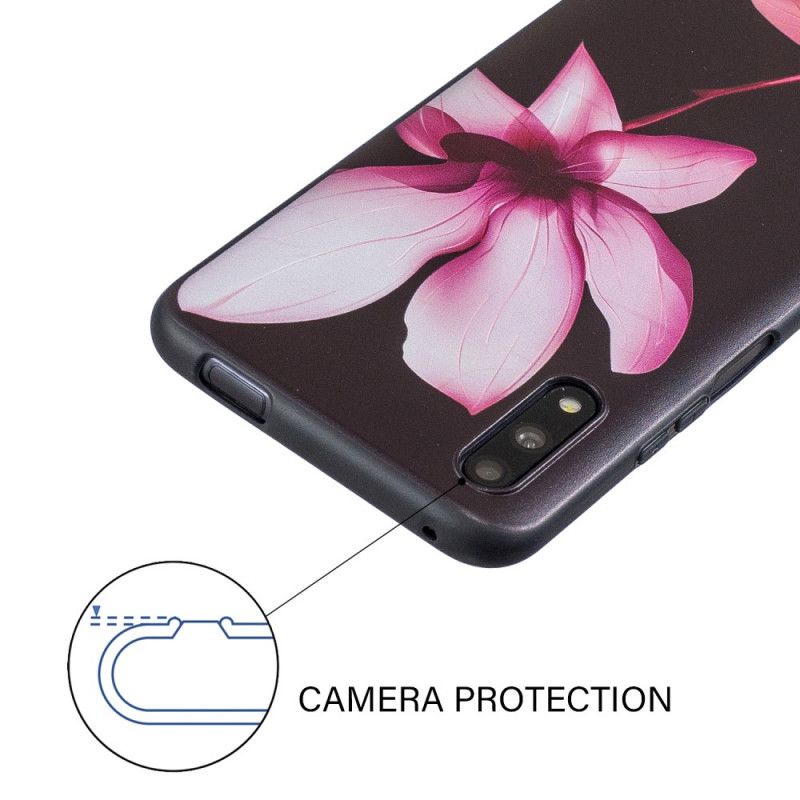 Etui Honor 9X Pro Tłoczony Różowy Kwiat