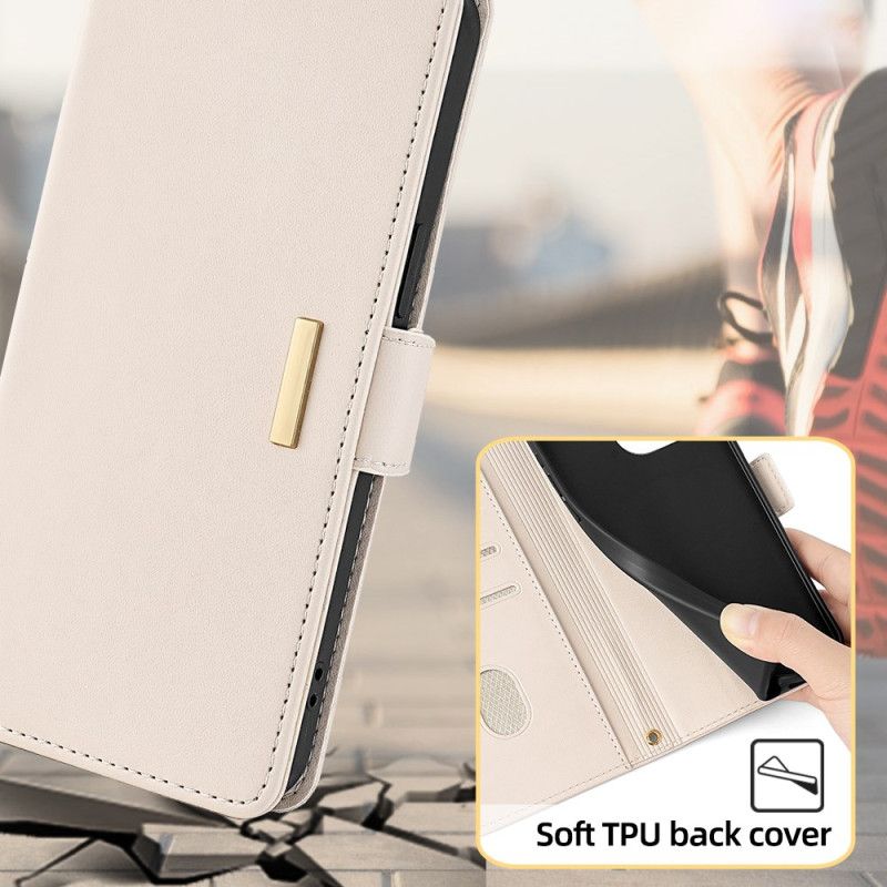 Etui Folio Do Realme C67 Złoty Łańcuszek