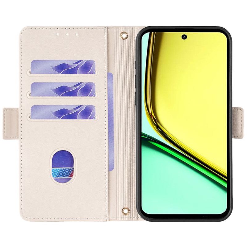 Etui Folio Do Realme C67 Złoty Łańcuszek