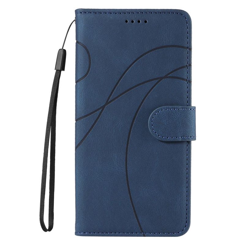 Etui Folio Do Realme C53 Faliste Linie