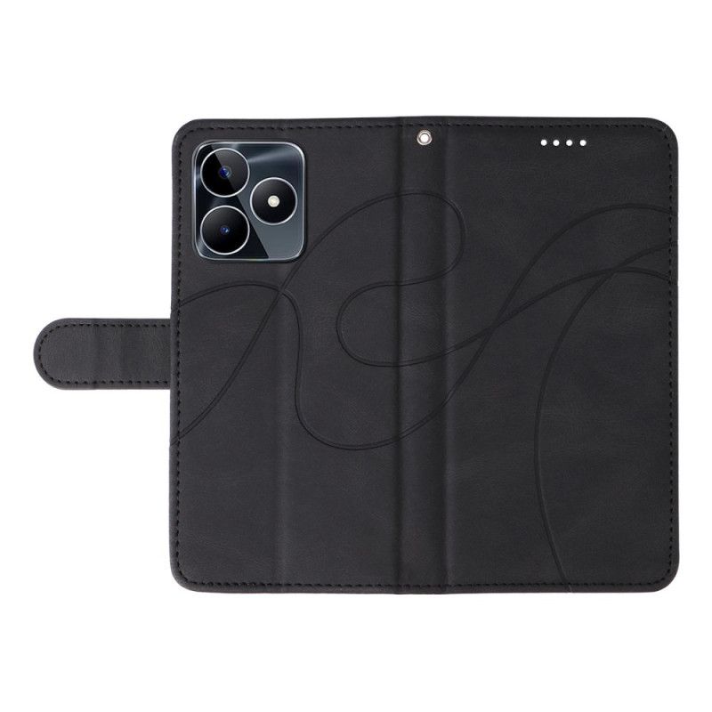 Etui Folio Do Realme C53 Faliste Linie