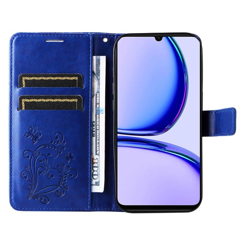 Etui Folio Do Realme C53 Olbrzymie Motyle Z Paskiem