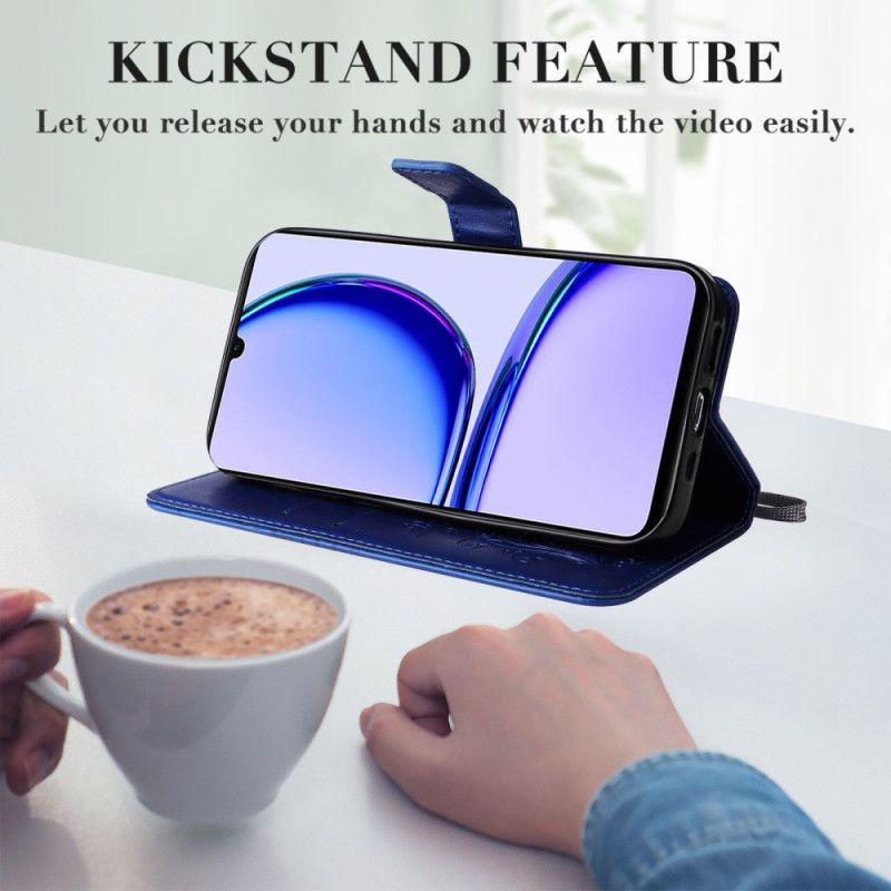 Etui Folio Do Realme C53 Olbrzymie Motyle Z Paskiem