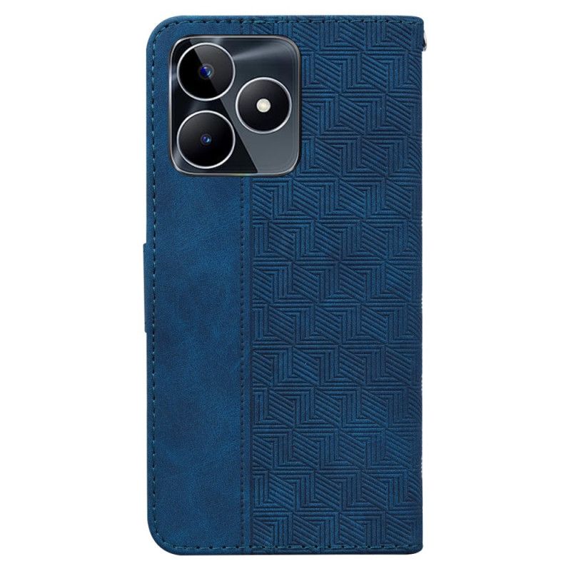 Etui Folio Do Realme C53 Pasek Ze Wzorem Tkanym