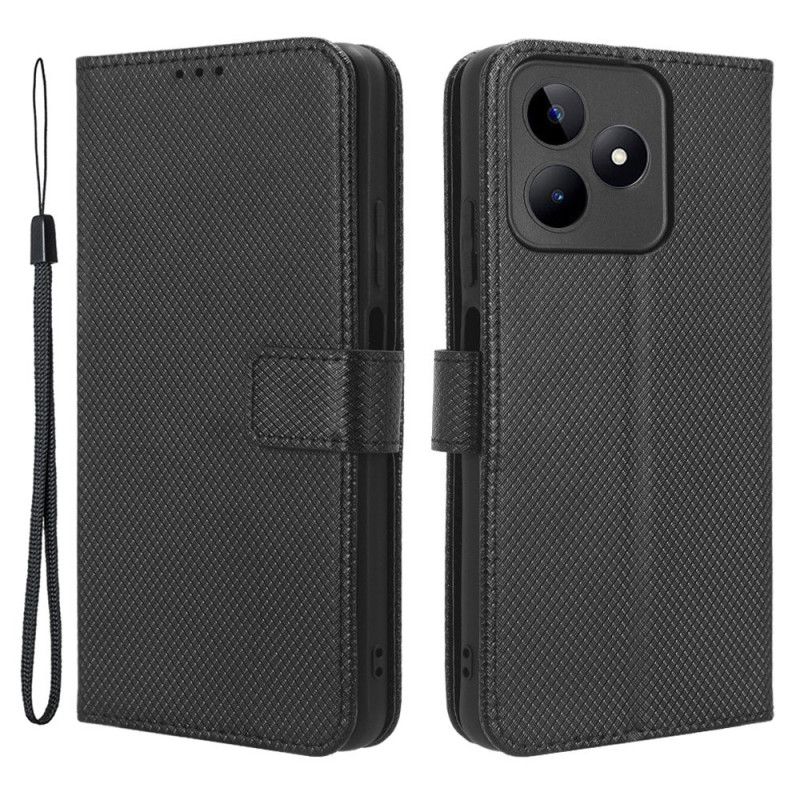 Etui Folio Realme C53 Teksturowany Z Paskiem