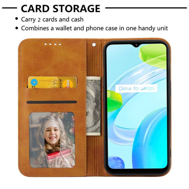 Flip Kotelot Do Realme C53 Pasek Z Wzorem W Romby