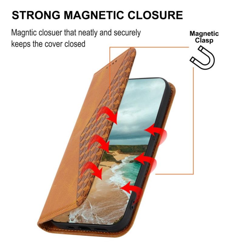 Flip Kotelot Do Realme C53 Pasek Z Wzorem W Romby