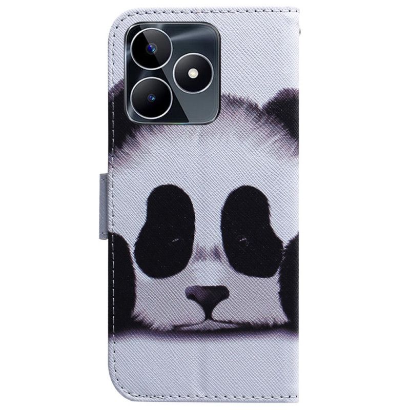 Skórzany Futerał Realme C53 Etui Na Telefon Panda