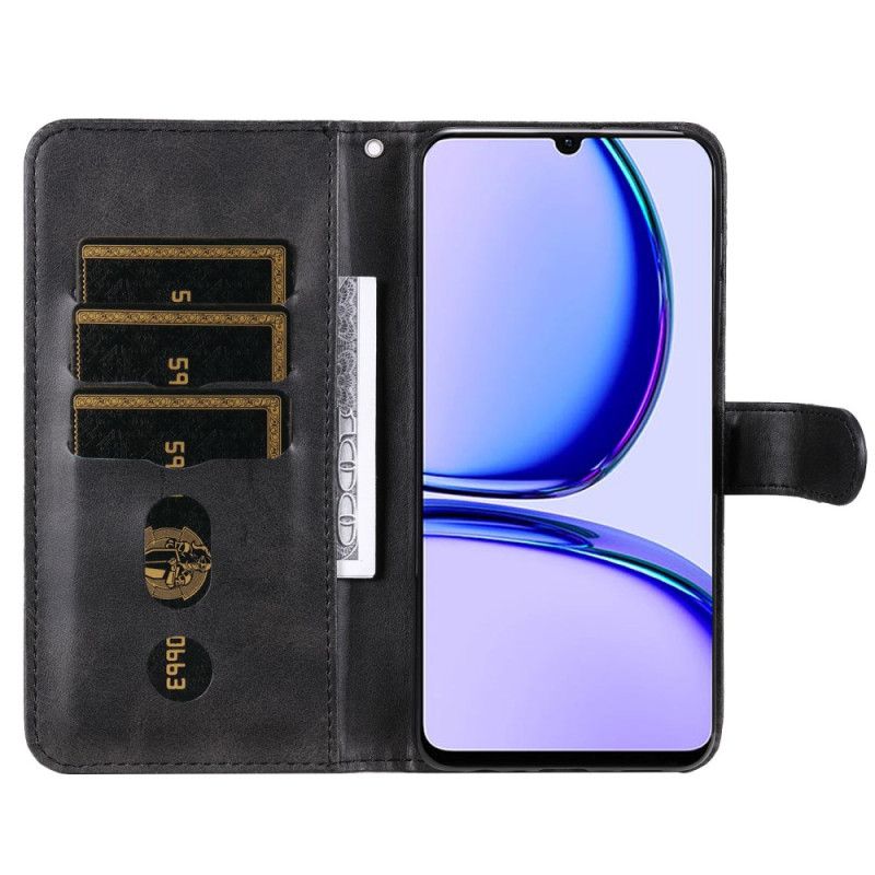 Skórzany Futerał Realme C53 Etui Na Telefon Portmonetka Z Przodu