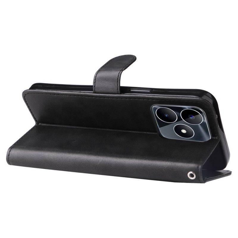 Skórzany Futerał Realme C53 Etui Na Telefon Portmonetka Z Przodu