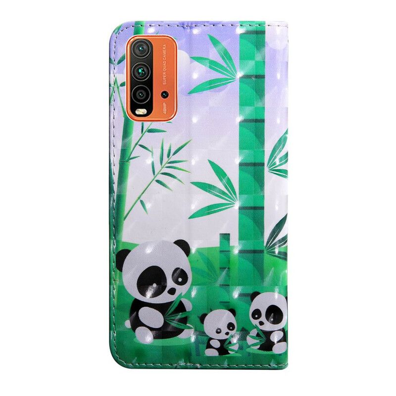 Etui Folio Do Xiaomi Redmi 9t Lekkie Pandy Punktowe