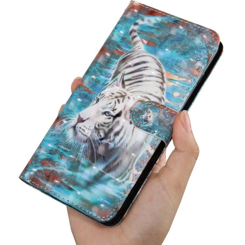 Etui Folio Do Xiaomi Redmi 9t Tygrys W Wodzie