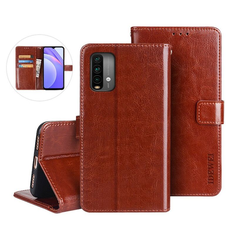 Etui Folio Xiaomi Redmi 9t Idewei Z Imitacji Skóry Etui Ochronne