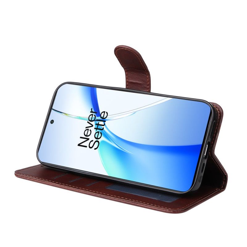 Etui Folio Do Oneplus 13r Pasek Z Gładkiej Skóry