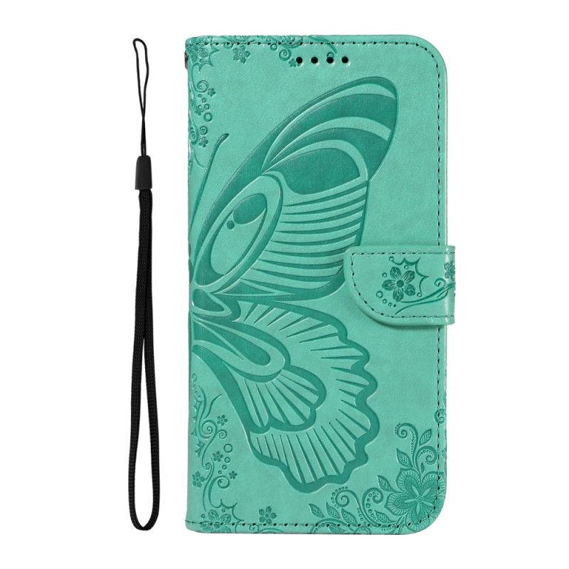 Etui Folio Oneplus 13r Pasek Z Motywem Motyla Portfel
