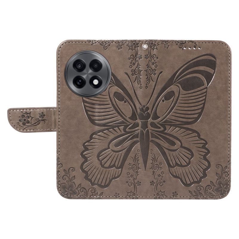 Etui Folio Oneplus 13r Pasek Z Motywem Motyla Portfel