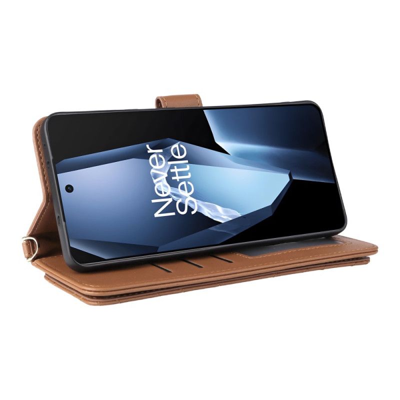 Etui Folio Oneplus 13r Stylowy Z Paskiem I Paskiem Na Ramię Etui Ochronne