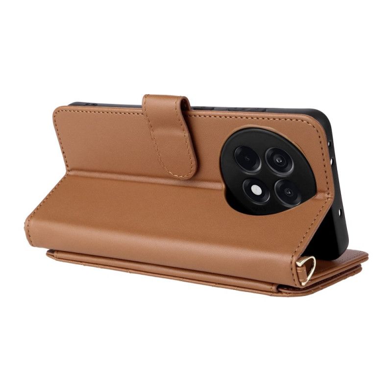 Etui Folio Oneplus 13r Stylowy Z Paskiem I Paskiem Na Ramię Etui Ochronne