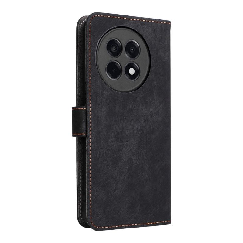 Skórzany Futerał Oneplus 13r Etui Na Telefon Efekt Skóry Blokujący Rfid Z Paskiem