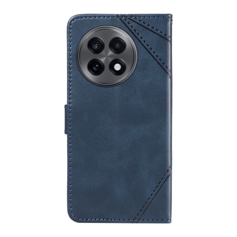 Skórzany Futerał Oneplus 13r Etui Na Telefon Geometryczny Wzór