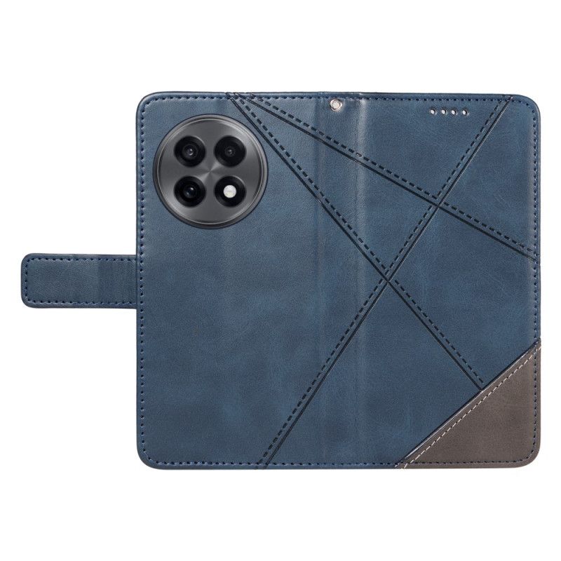 Skórzany Futerał Oneplus 13r Etui Na Telefon Geometryczny Wzór