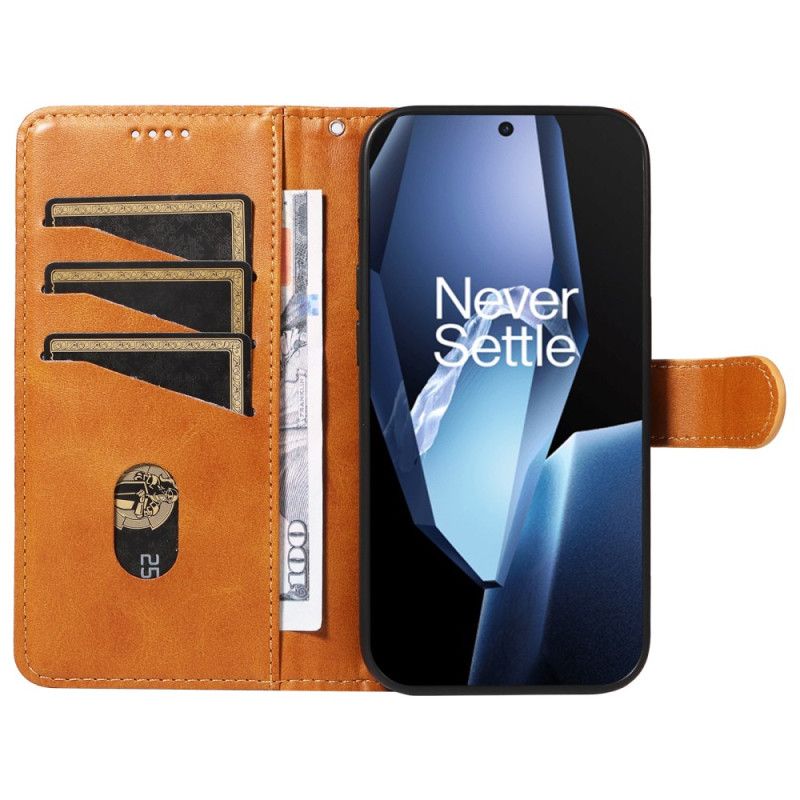 Skórzany Futerał Oneplus 13r Etui Na Telefon Linie