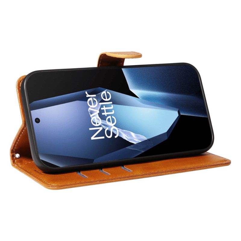 Skórzany Futerał Oneplus 13r Etui Na Telefon Linie