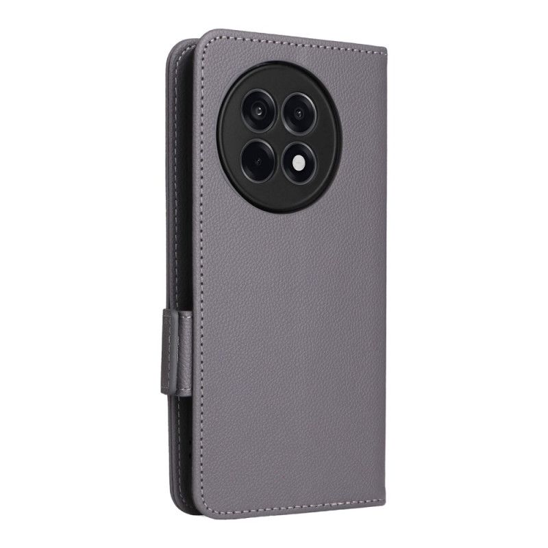 Skórzany Futerał Oneplus 13r Etui Na Telefon Tekstura Liczi Z Paskiem