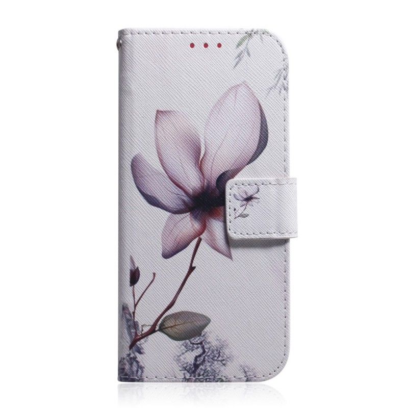Skórzany Futerał Xiaomi Redmi Go Etui na Telefon Stary Kwiat Róży