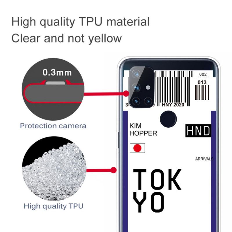 Etui OnePlus Nord N10 Granatowy Czarny Karta Pokładowa Tokyo