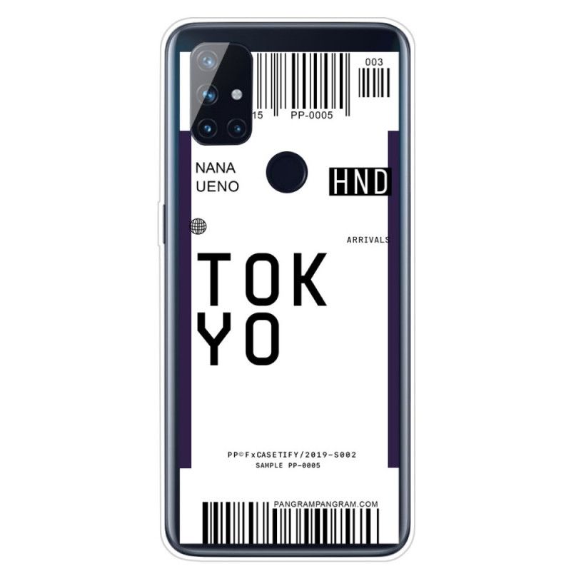 Etui OnePlus Nord N10 Granatowy Czarny Karta Pokładowa Tokyo