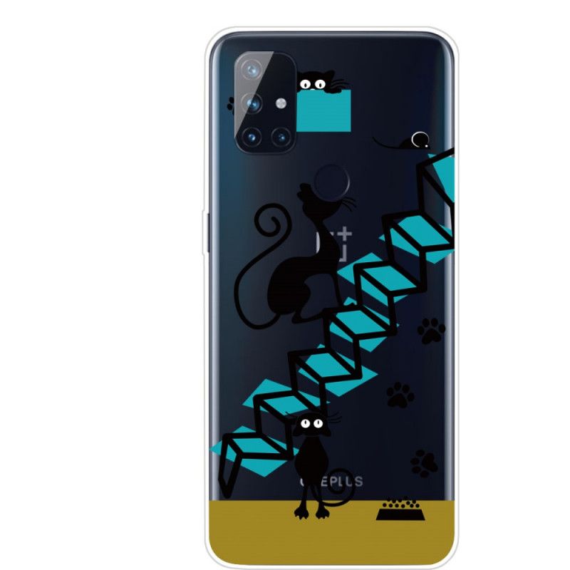Etui OnePlus Nord N10 Śmieszne Koty Etui Ochronne