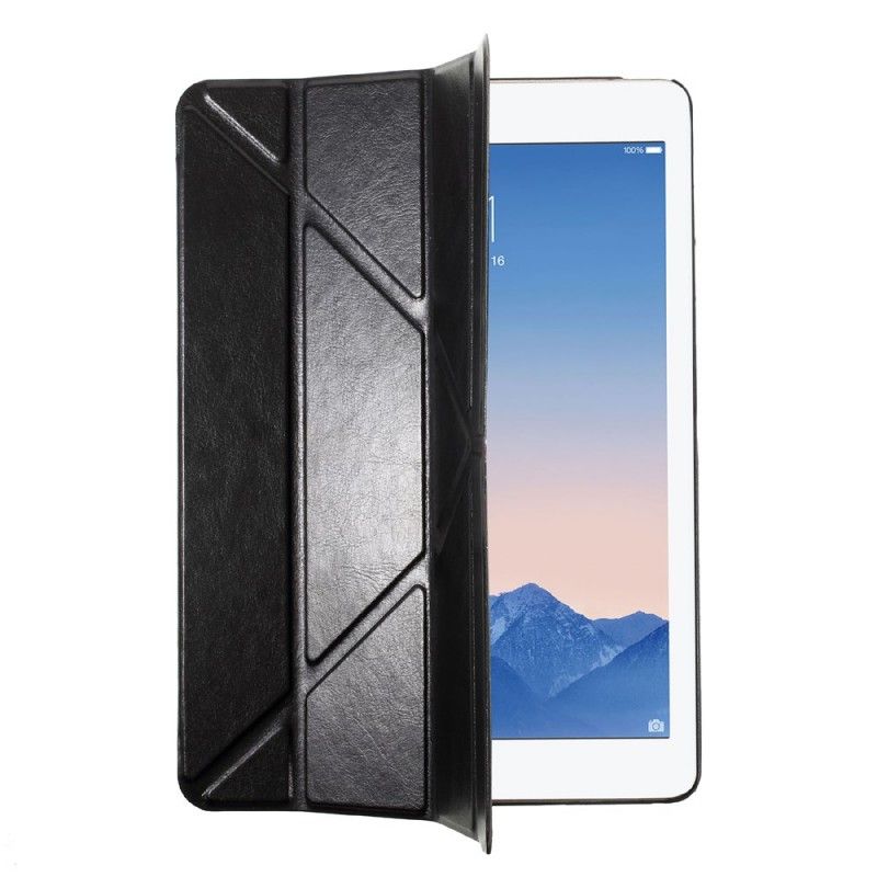 Eleganckie Etui iPad (9.7") Biały Czarny Imitacja Skóry Origami