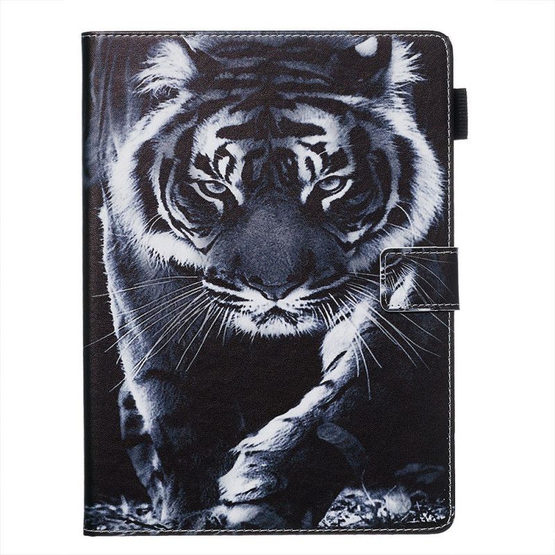 Etui Folio Samsung Galaxy Tab A 8" (2019) Czarno-Biały Tygrys Etui Ochronne