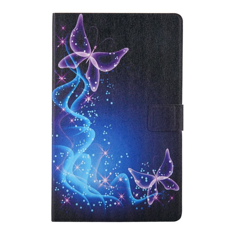 Etui Folio Samsung Galaxy Tab A 8" (2019) Fioletowy Czarny Seria Magicznych Motyli