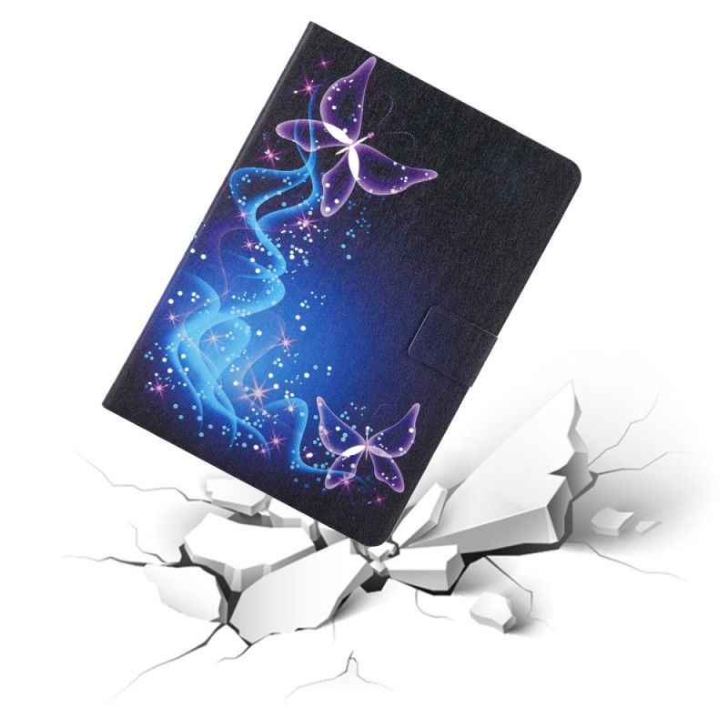 Etui Folio Samsung Galaxy Tab A 8" (2019) Fioletowy Czarny Seria Magicznych Motyli