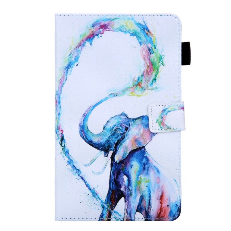 Etui Folio Samsung Galaxy Tab A 8" (2019) Zielony Różowy Seria Słoni Etui Ochronne