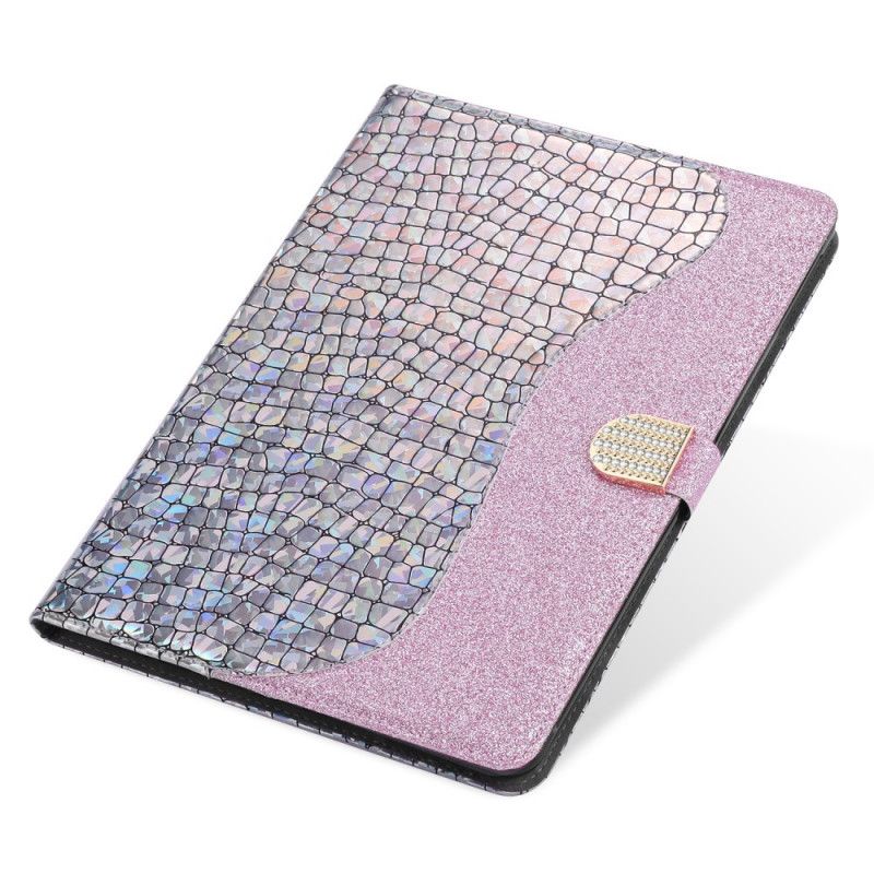 Etui Folio Samsung Galaxy Tab A 8" (2019) Zielony Różowy Wyśmienita Tekstura Krokodyla