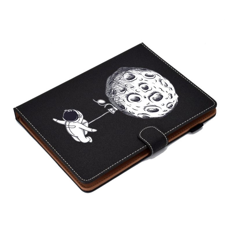 Skórzany Futerał Samsung Galaxy Tab A 8" (2019) Etui na Telefon Astronauta Na Księżycu