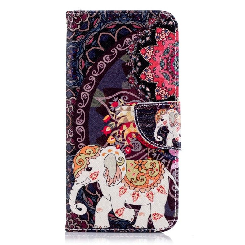 Etui Folio LG G7 ThinQ Etniczna Mandala Słonia Etui Ochronne