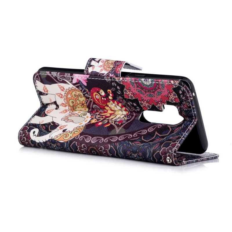 Etui Folio LG G7 ThinQ Etniczna Mandala Słonia Etui Ochronne