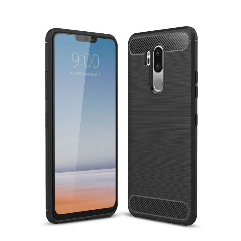 Etui LG G7 ThinQ Szary Czarny Szczotkowane Włókno Węglowe