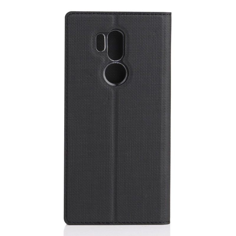 Flip Kotelot LG G7 ThinQ Szary Czarny Teksturowane